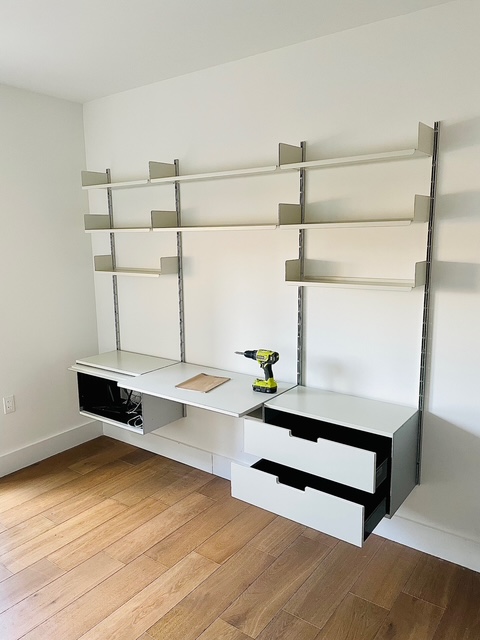 shelves mounted on wall