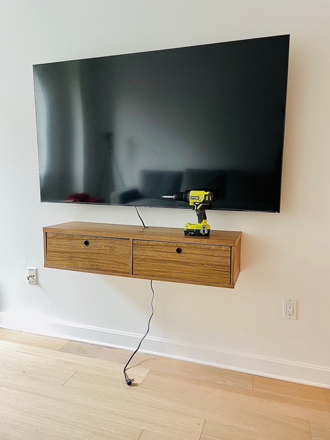TV wall mount installation